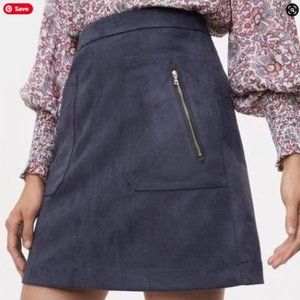 Size 8 Grey Suede Loft Skirt